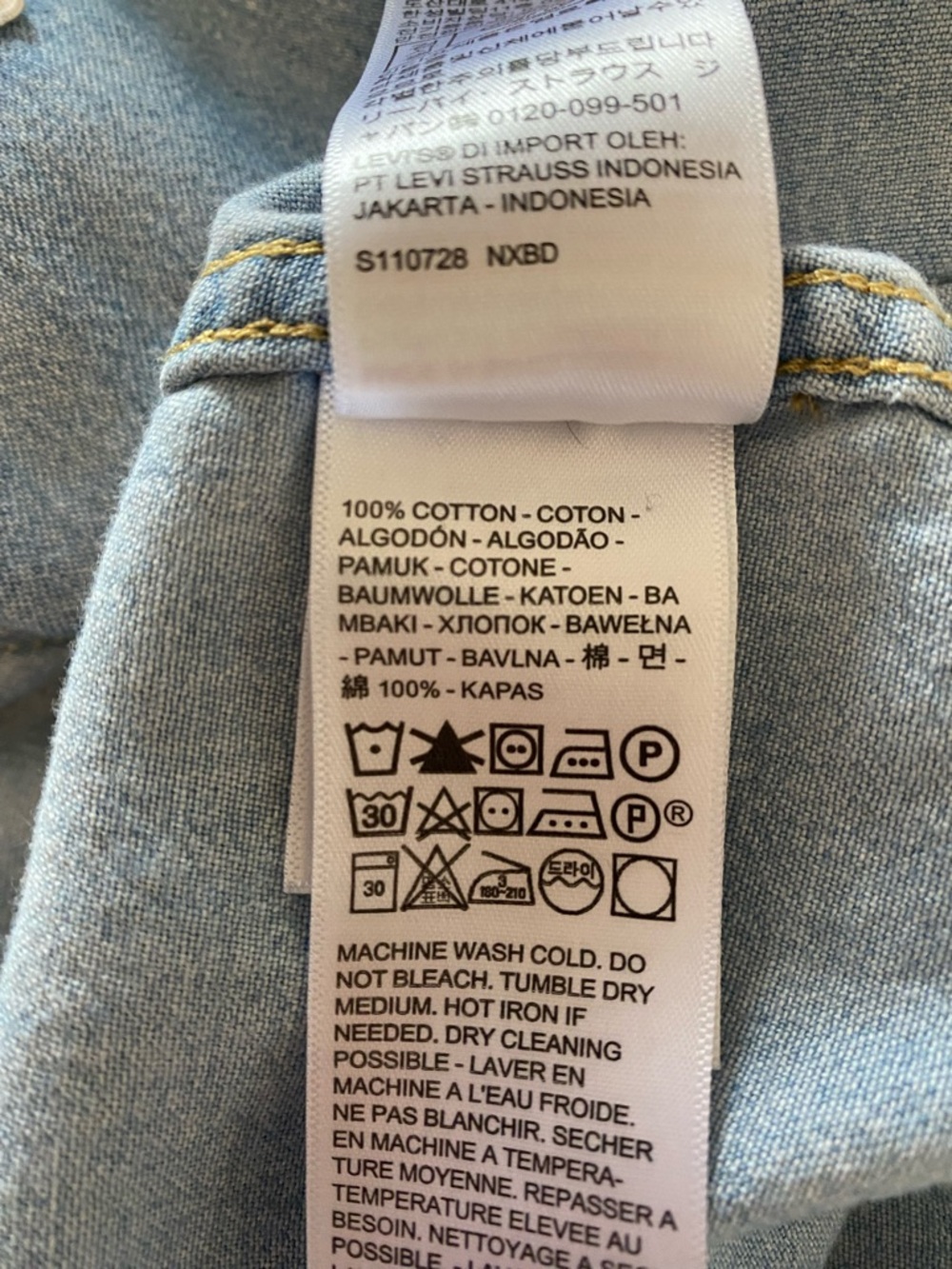 Levi's Sawyer Western Cowgirl Country Button Down Relaxed Long Sleeve Shirt XXL - Picture 15 of 15